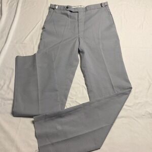 Vintage Bensol Trousers Ltd Mens 34 Blue Houndstooth Dress Pants Deadstock USA